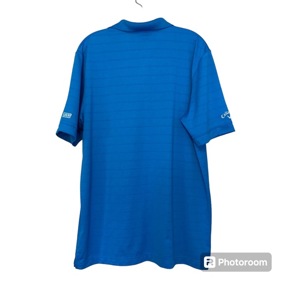 Callaway Opti Dry Golf Polo Short Sleeve Logo Callaway Hogan Blue Men's size M - Picture 2 of 10